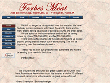 Tablet Screenshot of forbesmeat.com